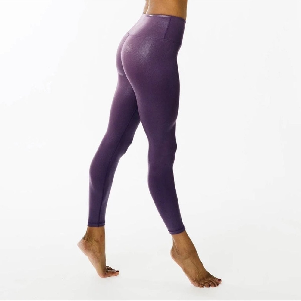 (NWT) Zyia Plum Metallic Plus Light n Tight Hi-Rise 7/8 24" - Picture 3 of 9